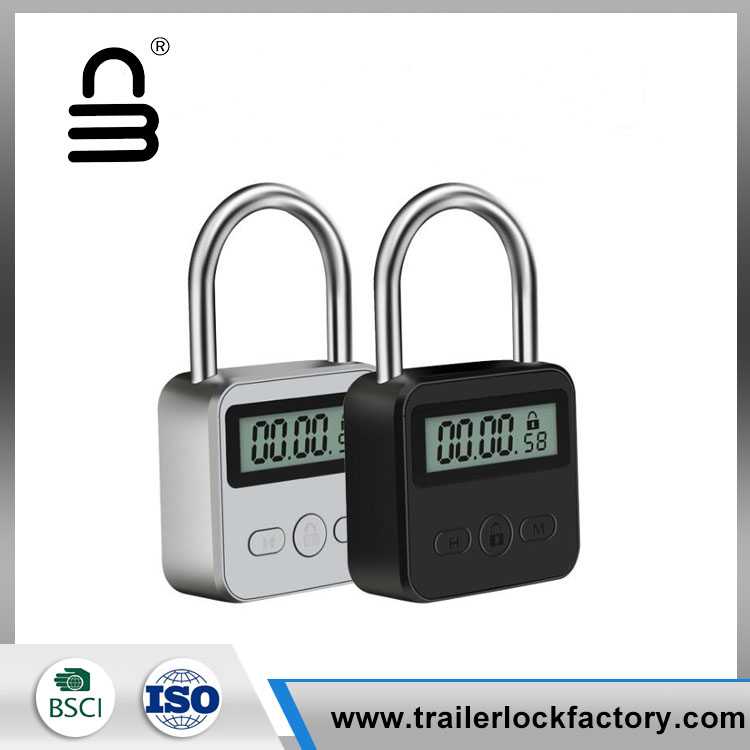 USB Rechargeable Timer Alarming Padlock Wektu Release Lock